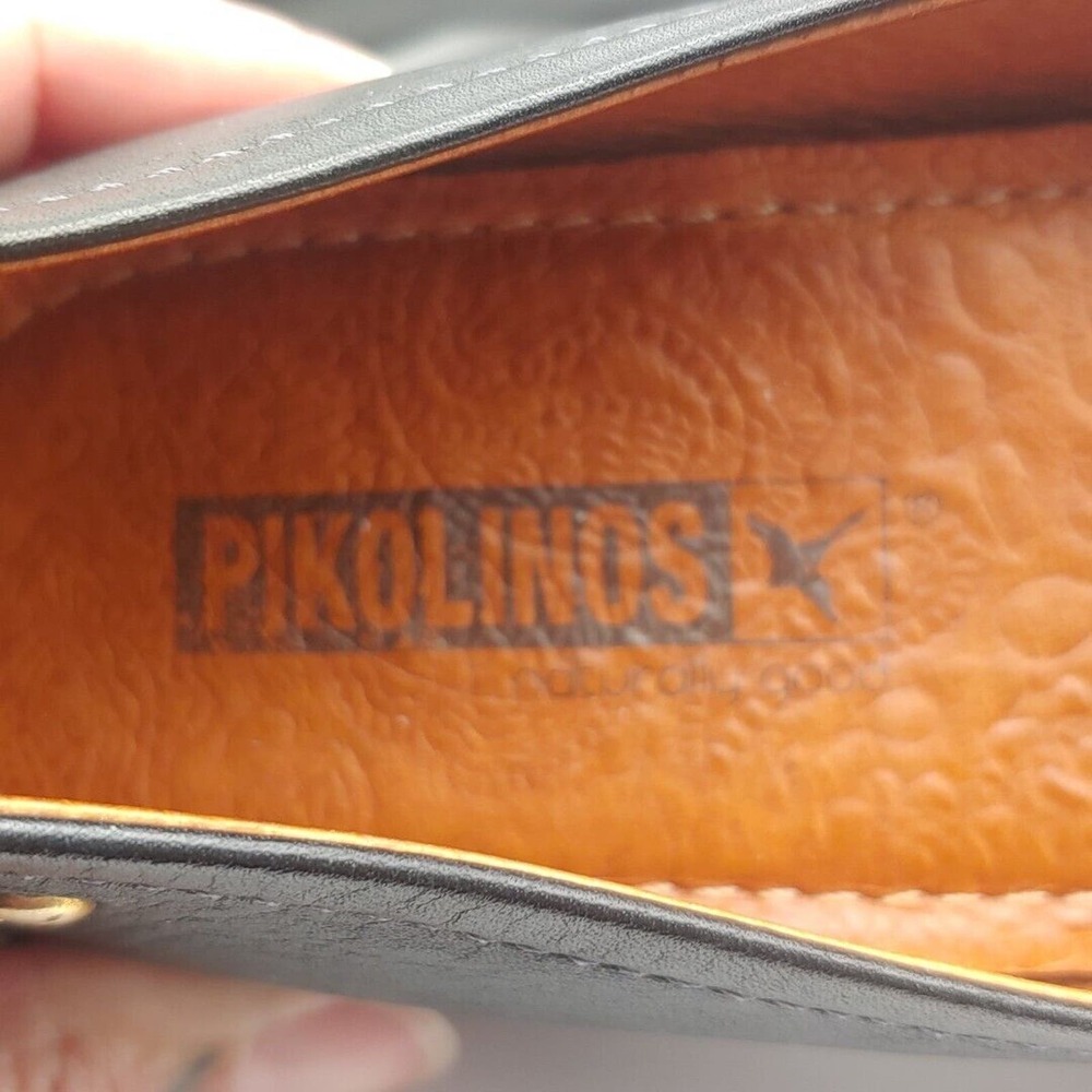 Pikolinos Gandia Square Toe Black Low Heel Slip On Shoes Size 36 5.5 Spain - Picture 8 of 10